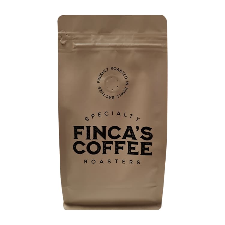 Kraft Flat Bottom Coffee Bag with Pocket Zipper and Valve – custom coffee packaging