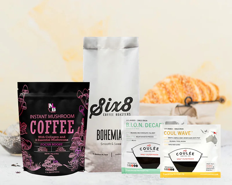 Recyclable coffee bag projects in several finished formats
