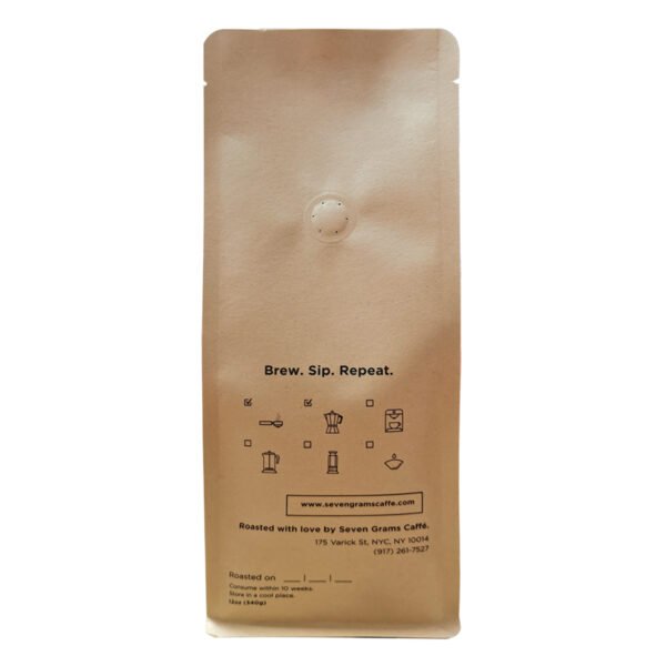 kraft coffee bag with valve